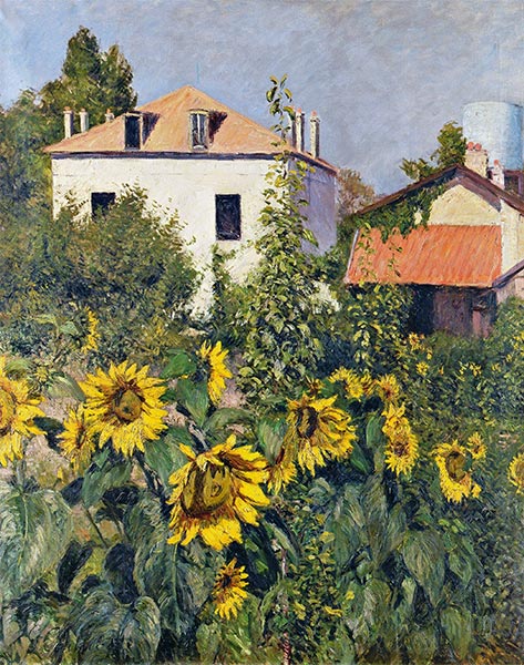 Sunflowers, Garden at Petit Gennevilliers | Caillebotte | Painting Reproduction