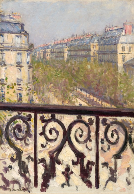 Ein Balkon, Boulevard Haussmann, 1880 | Caillebotte