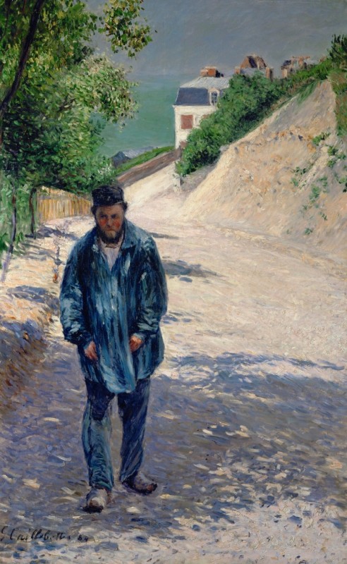 Père Magloire on the Street Between Saint-Clair and Étretat, 1884 | Caillebotte
