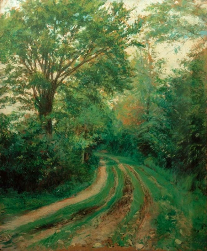 A Road, Also Road in Normandy, 1880 | Caillebotte