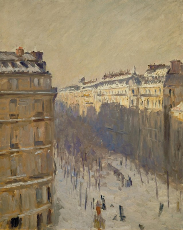 Boulevard Haussmann in the Snow, 1880 | Caillebotte