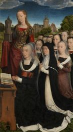 Barbara van Vlaenderbergh with her Daughters and Patron Saint | Hans Memling | Painting Reproduction