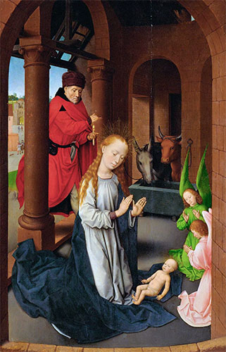 Nativity, c.1470/72 by Hans Memling | Painting Reproduction
