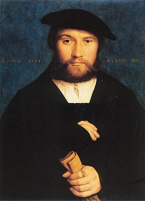 Porträt von Hermann Hillebrandt de Wedigh, 1533 | Hans Holbein | Gemälde Reproduktion