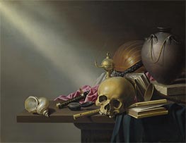 Still Life: An Allegory of the Vanities of Human Life, c.1640 by Harmen Steenwijck | Painting Reproduction