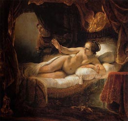 Danae, 1636 by Rembrandt | Painting Reproduction