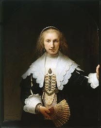 Portrait of Agatha Bas, 1641 by Rembrandt | Painting Reproduction