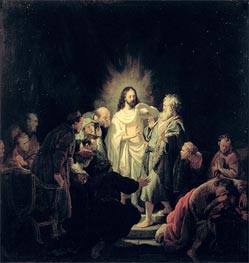 The Incredulity of St Thomas, Undated von Rembrandt | Gemälde-Reproduktion