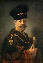 A Polish Nobleman | Rembrandt | Gemälde Reproduktion
