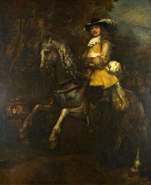 Portrait of Frederick Rihel on Horseback, c.1663 by Rembrandt | Painting Reproduction