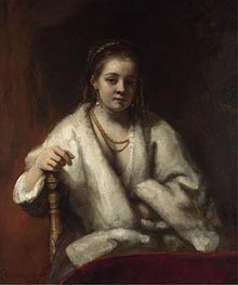 Portrait of Hendrickje Stoffels | Rembrandt | Painting Reproduction