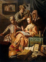 Musical Allegory, 1626 by Rembrandt | Painting Reproduction