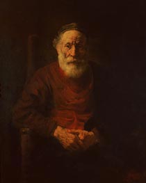 An Old Man in Red, c.1652/54 von Rembrandt | Gemälde-Reproduktion