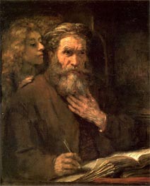 Evangelist Matthew, 1661 by Rembrandt | Painting Reproduction
