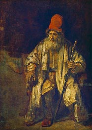 The Old Man with the Red Cap, undated by Rembrandt | Painting Reproduction