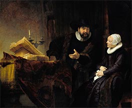 Portrait of the Mennonite Preacher Cornelius Claesz Anslo and His Wife Aaltje Gerritsdr Shouten | Rembrandt | Painting Reproduction