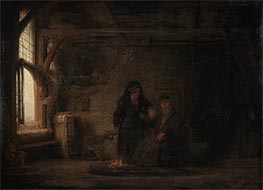 Tobias's Wife with the Goat, 1645 by Rembrandt | Painting Reproduction