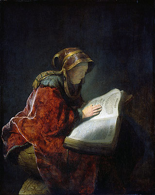 The Prophetess Anna (known as Rembrandt's Mother), 1631 | Rembrandt | Gemälde Reproduktion