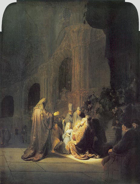 Simeon in Temple, 1631 | Rembrandt | Gemälde Reproduktion