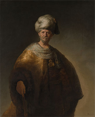Man in Oriental Costume (The Noble Slav), 1632 | Rembrandt | Gemälde Reproduktion