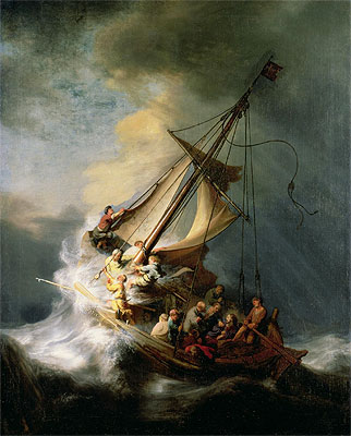 Christus im Sturm auf dem See Genezareth, 1633 | Rembrandt | Gemälde Reproduktion