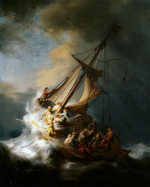Storm on the Sea of Galilee, 1633 by Rembrandt | Painting Reproduction