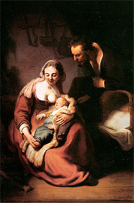 The Holy Family, c.1630 | Rembrandt | Painting Reproduction