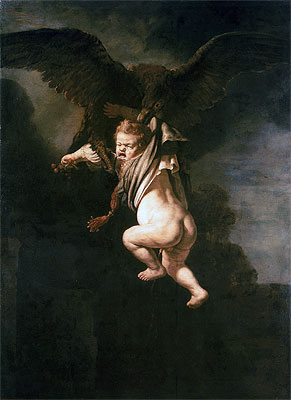 Ganymed in den Fängen des Adlers, 1635 | Rembrandt | Gemälde Reproduktion