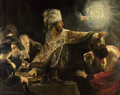 Das Gastmahl des Belsazar | Rembrandt | Gemälde Reproduktion