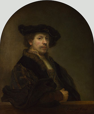 Self Portrait at the Age of 34, 1640 | Rembrandt | Gemälde Reproduktion