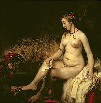 Bathseba im Bade | Rembrandt | Gemälde Reproduktion