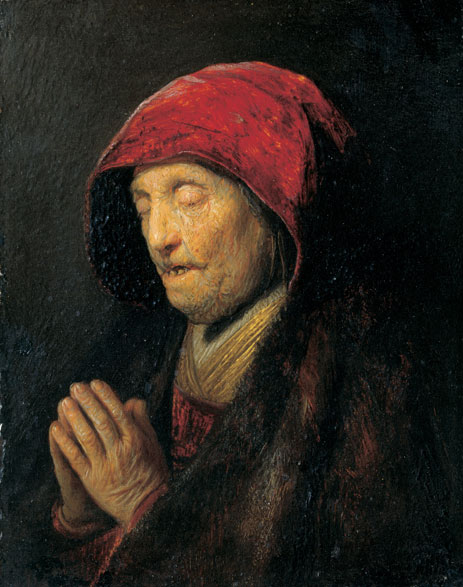 Old Woman Praying (Rembrandt's Mother Praying), c.1629/30 | Rembrandt | Gemälde Reproduktion