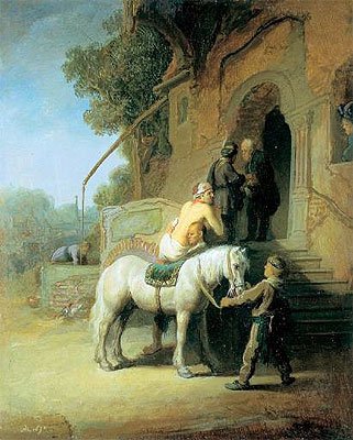 Der barmherzige Samariter, 1630 | Rembrandt | Gemälde Reproduktion