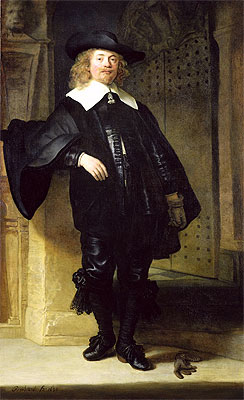 Full Length Portrait of a Standing Man, 1639 | Rembrandt | Painting Reproduction