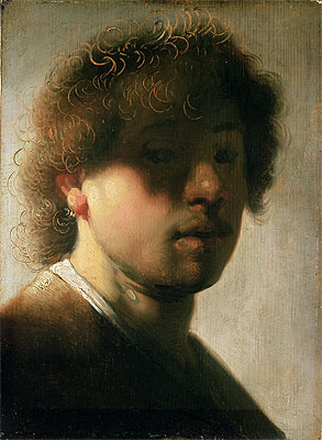 Portrait of Rembrandt with Overshadowed Eyes, Undated | Rembrandt | Painting Reproduction