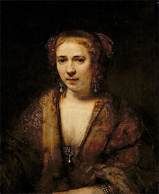 Portrait of Hendrikje Stoffels, Undated | Rembrandt | Gemälde Reproduktion