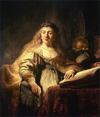 Saskia as Minerva, 1635 | Rembrandt | Gemälde Reproduktion