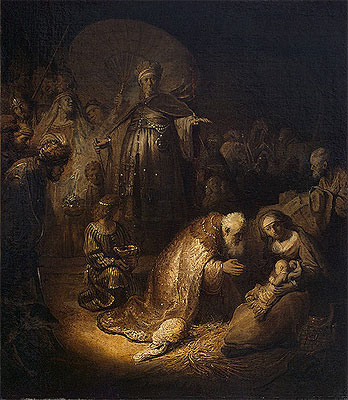 Anbetung der Könige | Rembrandt | Gemälde Reproduktion