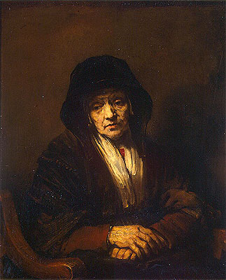 Porträt einer alten Frau | Rembrandt | Gemälde Reproduktion
