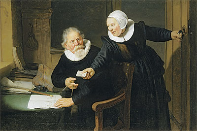 Portrait of Jan Rijcksen and his Wife, Griet Jans (The Shipbuilder and his Wife), 1633 | Rembrandt | Painting Reproduction