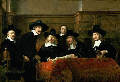 The Syndics (De Staalmeesters), 1662 | Rembrandt | Painting Reproduction