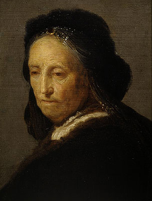 Study of an Old Woman (Rembrandt's Mother), c.1630/35 | Rembrandt | Gemälde Reproduktion