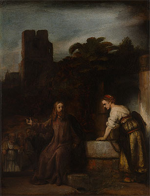 Christ and the Woman of Samaria, 1655 | Rembrandt | Gemälde Reproduktion