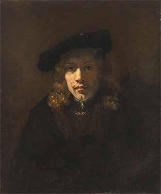 Man in a Beret, Undated | Rembrandt | Gemälde Reproduktion