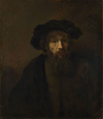 A Bearded Man in a Cap | Rembrandt | Painting Reproduction