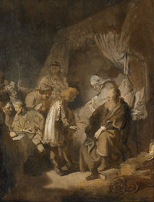 Joseph erzählt seine Träume Jakob | Rembrandt | Gemälde Reproduktion