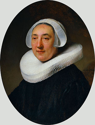 Portrait of Haesje Jacobsdr of Cleyburg, 1634 | Rembrandt | Gemälde Reproduktion