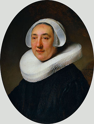 Portrait of Haesje Jacobsdr of Cleyburg | Rembrandt | Painting Reproduction