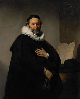 Portrait of John Wtenbogaert, 1633 | Rembrandt | Gemälde Reproduktion