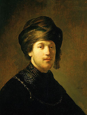 A Young Man Wearing a Turban, 1631 | Rembrandt | Gemälde Reproduktion
